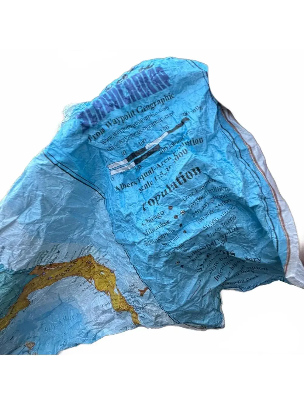 USA ScrunchMap Weatherproof Foldable Educational Map